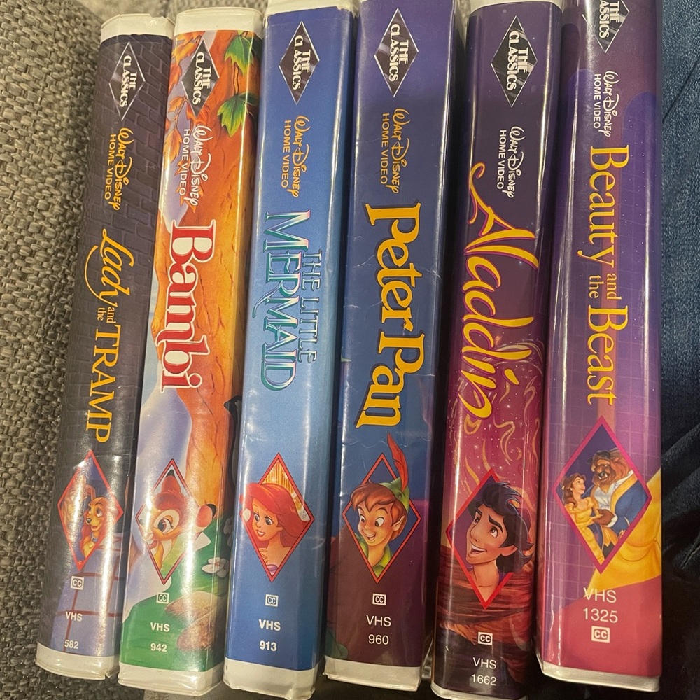 Lot of 6 Disney Black Diamond Classics.